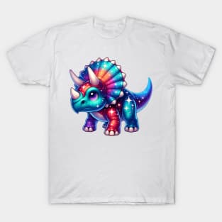 Galaxy Triceratops Dinosaur Lover T-Shirt